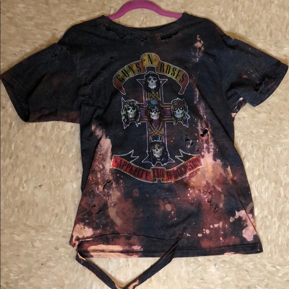 Christian Benner Tops - Guns N Roses Distressed Tee